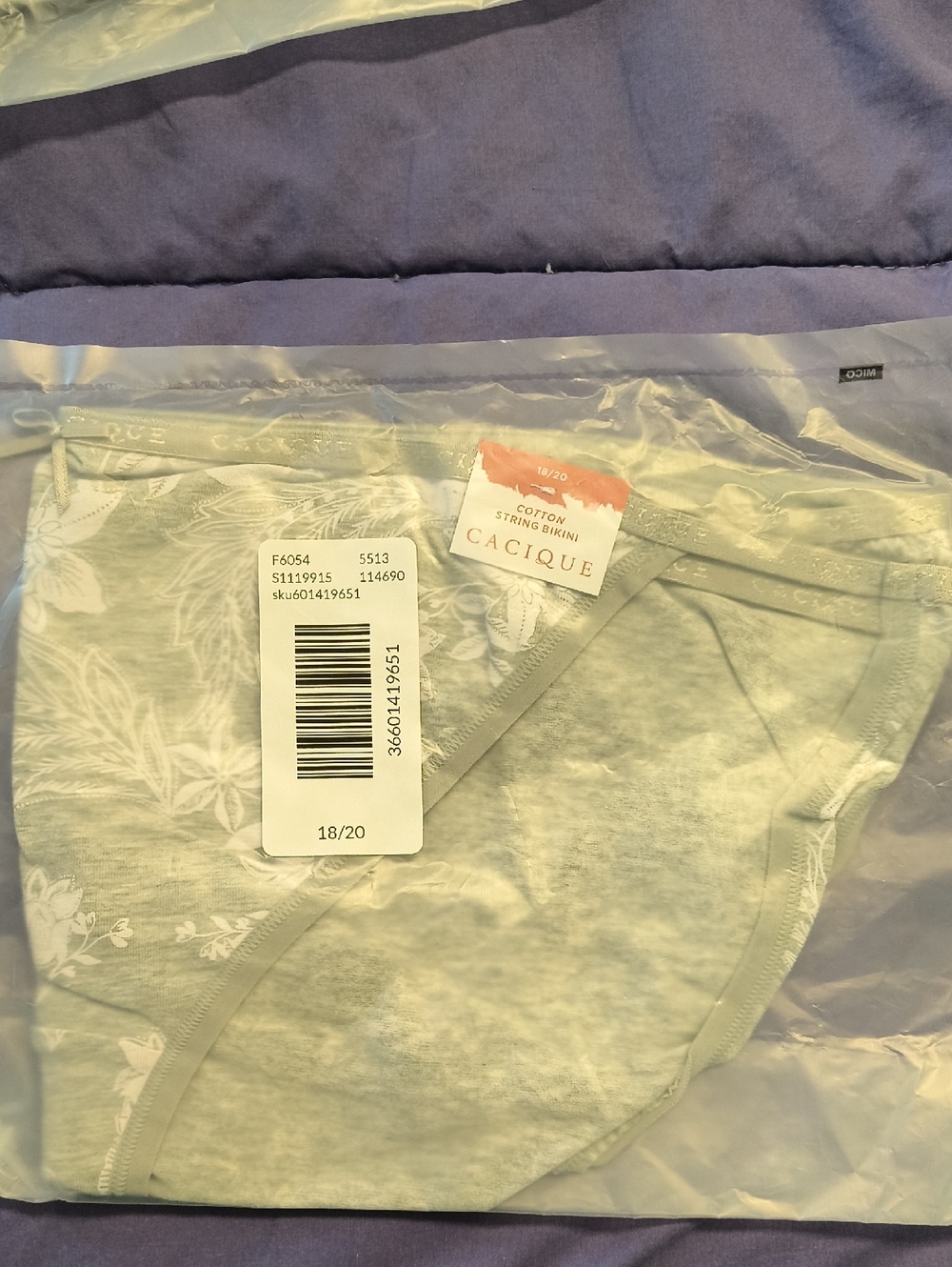 2 Pairs Of Cacique Cotton String bikini Panties